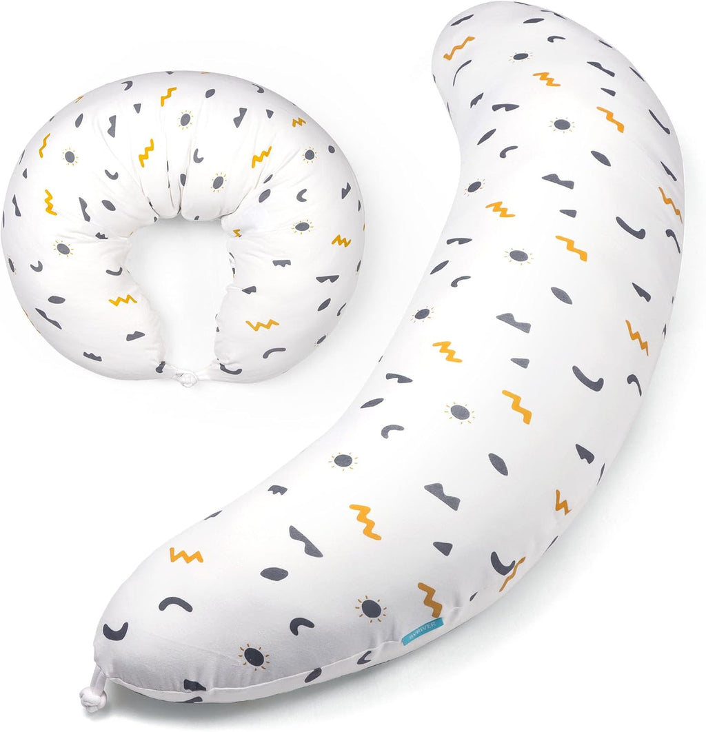 BYRIVER Firm C Shaped Pregnancy Pillows for Sleeping, Belly Hip Leg Knee Support Side Sleeper Body Pillow, Cuddle Snuggle Maternity…