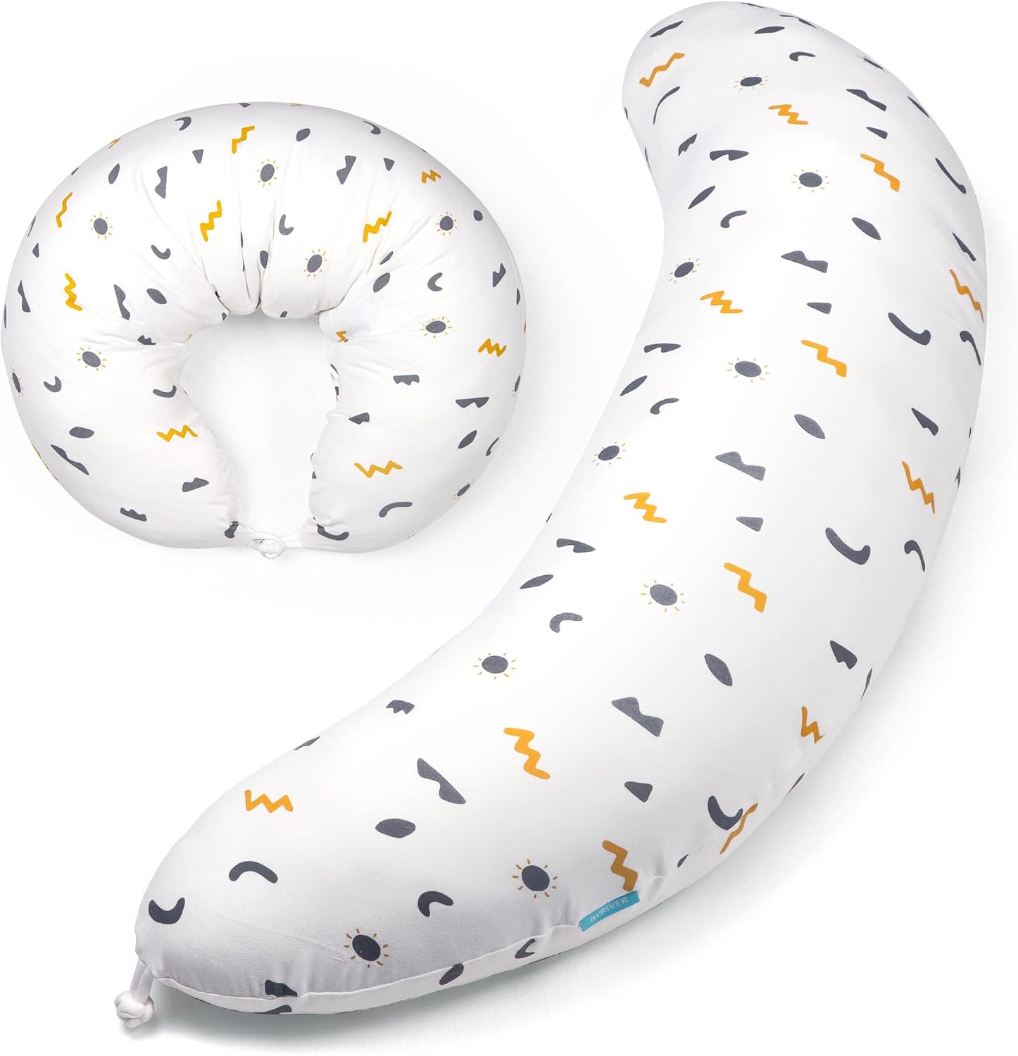 BYRIVER Firm C Shaped Pregnancy Pillows for Sleeping, Belly Hip Leg Knee Support Side Sleeper Body Pillow, Cuddle Snuggle Maternity…
