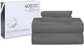 Royalelinens ROYALE LINENS 400 Thread Count 100% American Grown Cotton 4 Piece Sateen Queen Sheet Set - 1 Fitted Sheet, 1 Flat Sheet, 2 Pil…