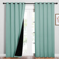 Nicetown 100% Blackout Window Curtain Panels, Cold and Full Light Blocking Drapes with Black Liner for Nursery, 84 inches Drop Thermal Insu…