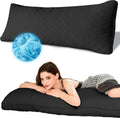 Ubauba Memory Foam Body Pillow, Full Large Body Pillows for Adults, Firm & Fluffy Long Bed Pillows for Sleeping (20x54 inch, Black)