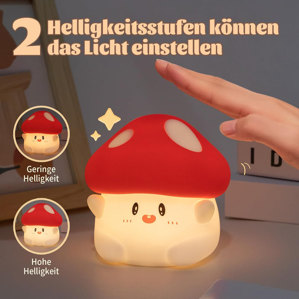 Rytinazzz Silicone Night Light for Kids, 50H Long Battery Mushroom Lamp, Gift for Kids, Cute Bedside Light for Girls Room, Rechargeable…