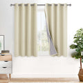 Xwzo Total Blackout Curtains 54 Inches Long - Double Layer Full Room Darkening & Energy Efficiency Grommet Window Panels with Tiebacks for…