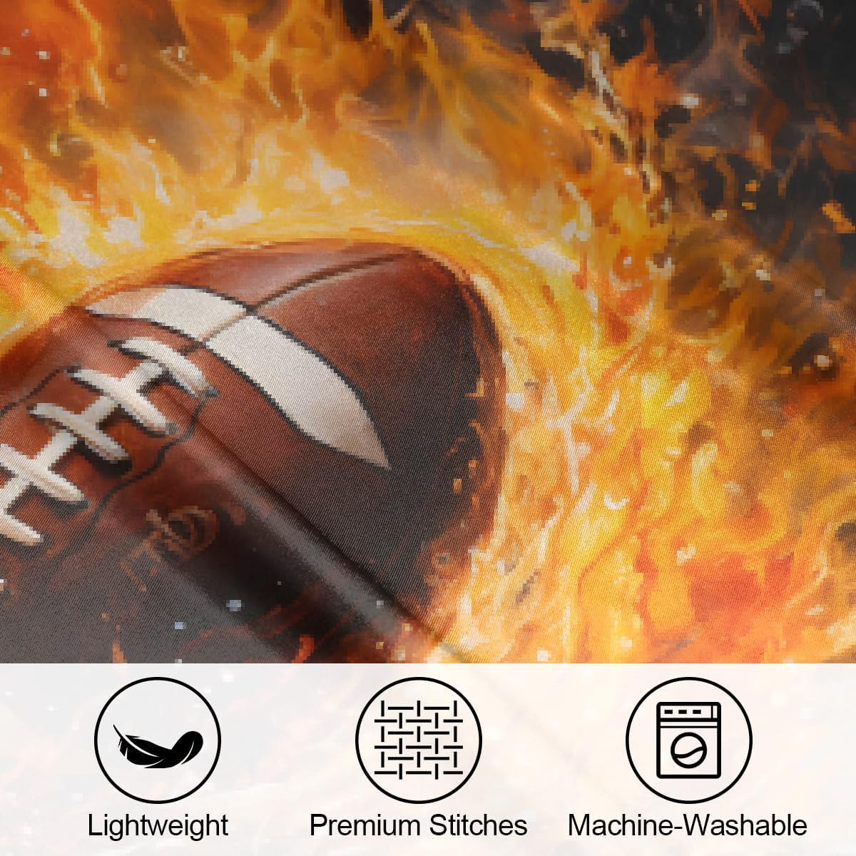Fire Sports Rugby Satin Pillowcase for Hair and Skin Soft Silk Pillow Cases with Envelope Closure Cooling Pillow Case Slip 15.99 Pillow…