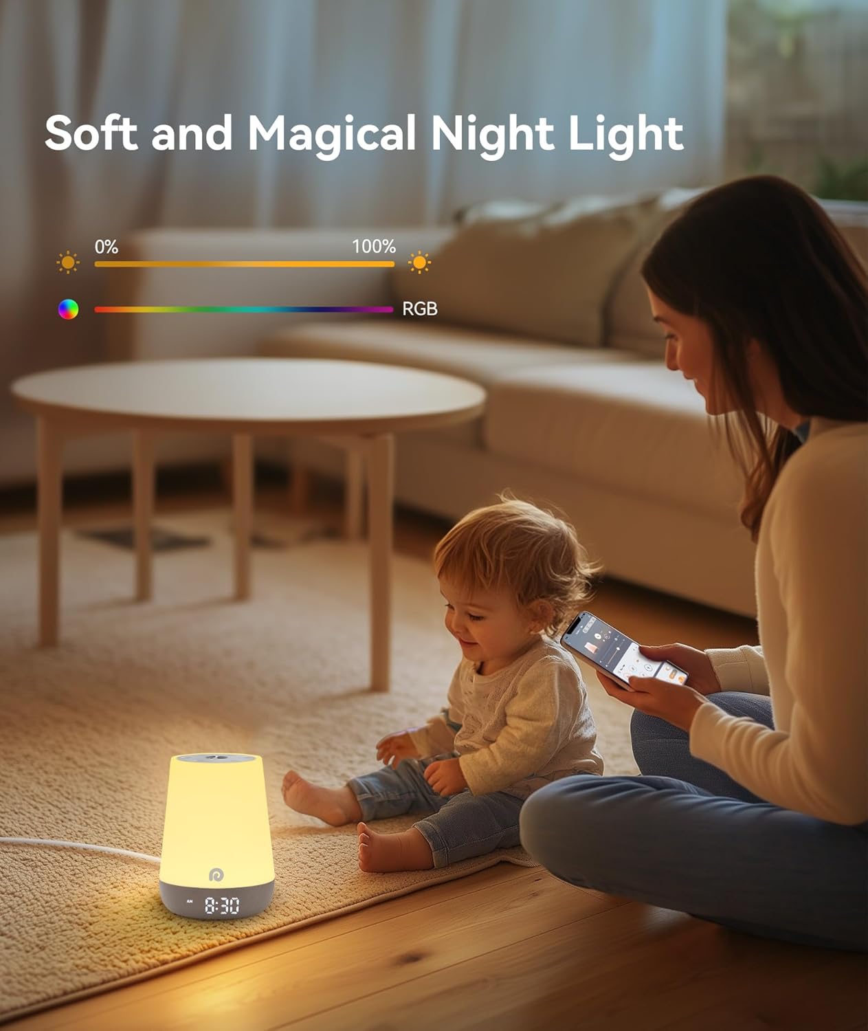 Dreamegg Sound Machine Baby - White Noise Sound Machine Baby With Night Light, Ok to Wake Alarm Clock, 34 Soothing Sounds, Sleep Trainer…