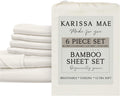 KARISSA MAE 6 Piece Pure Viscose from Bamboo King Size Sheet Set | 100% FSC Certified | Luxuriously Soft | Cooling | 18" Deep Pocket…