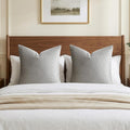 GIGIZAZAFocusingonhomedecoration GIGIZAZA Big Velvet Pillow Covers 26x26 Silver Grey Pack of 2 Square Modern Throw Pillows Luxury Covers De…