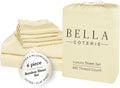 Bella Coterie 6 Piece Luxury Bamboo Viscose Queen Size Sheet Set | 100% Organically Grown | Cooling for Hot Sleepers | 18" Deep Pocket |…