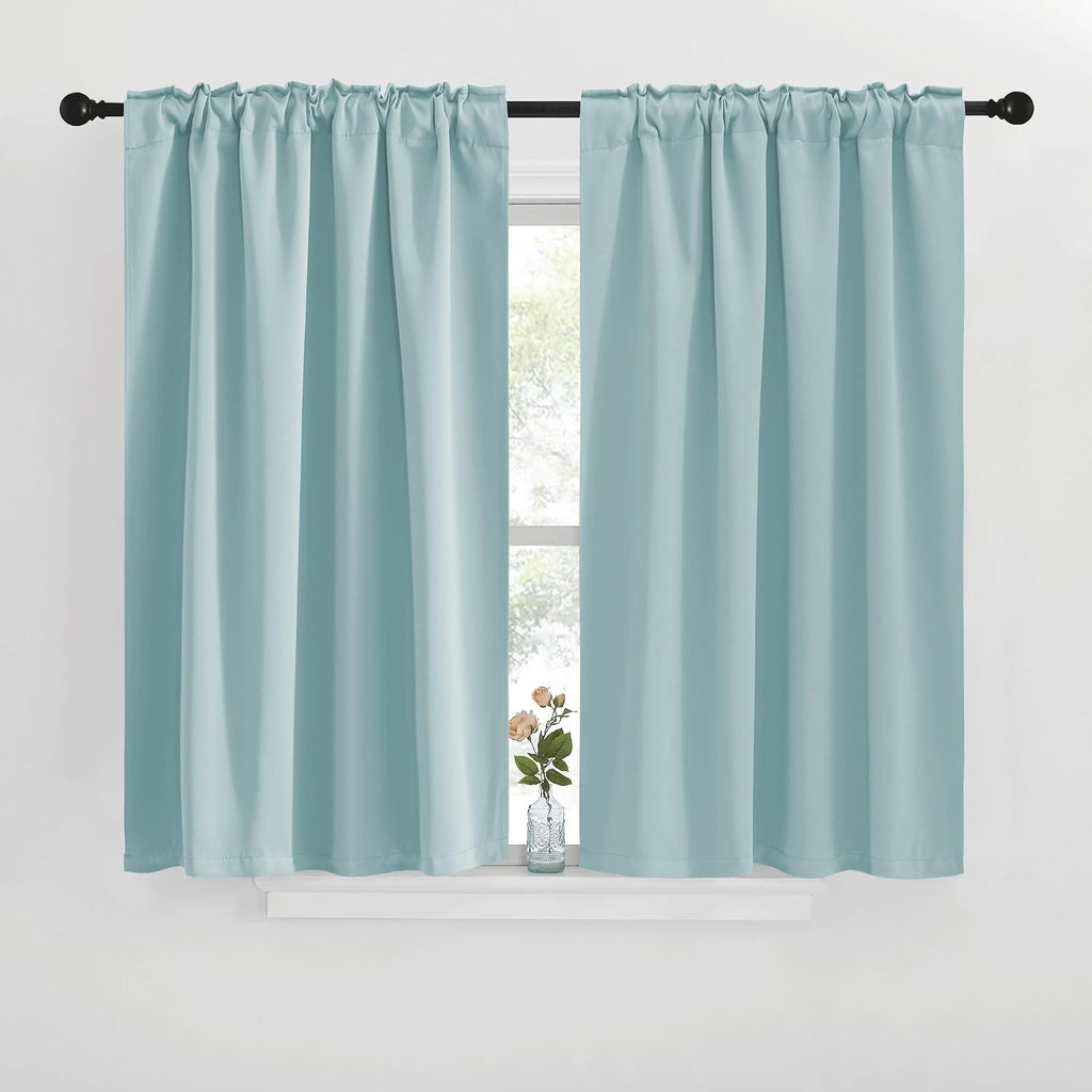 NICETOWN Blackout Window Curtains for Camper - (Sky Blue Color) 42x40 Inch, 2 Panels Set, Thermal Insulated Room Darkening Blackout…