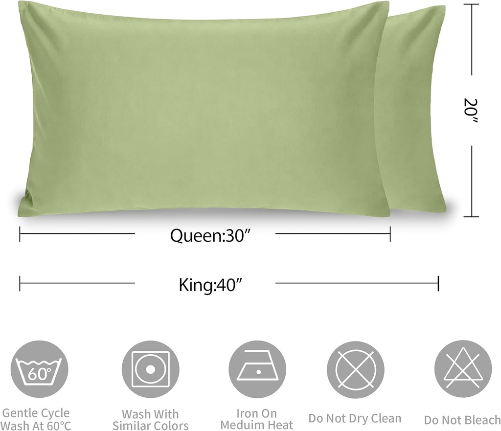 Simple&Opulence 100% Linen Pillowcases Basic Style Solid Color Set of 2, Queen Size Stone Washed Flax Pillow Cover Envelope Closure…