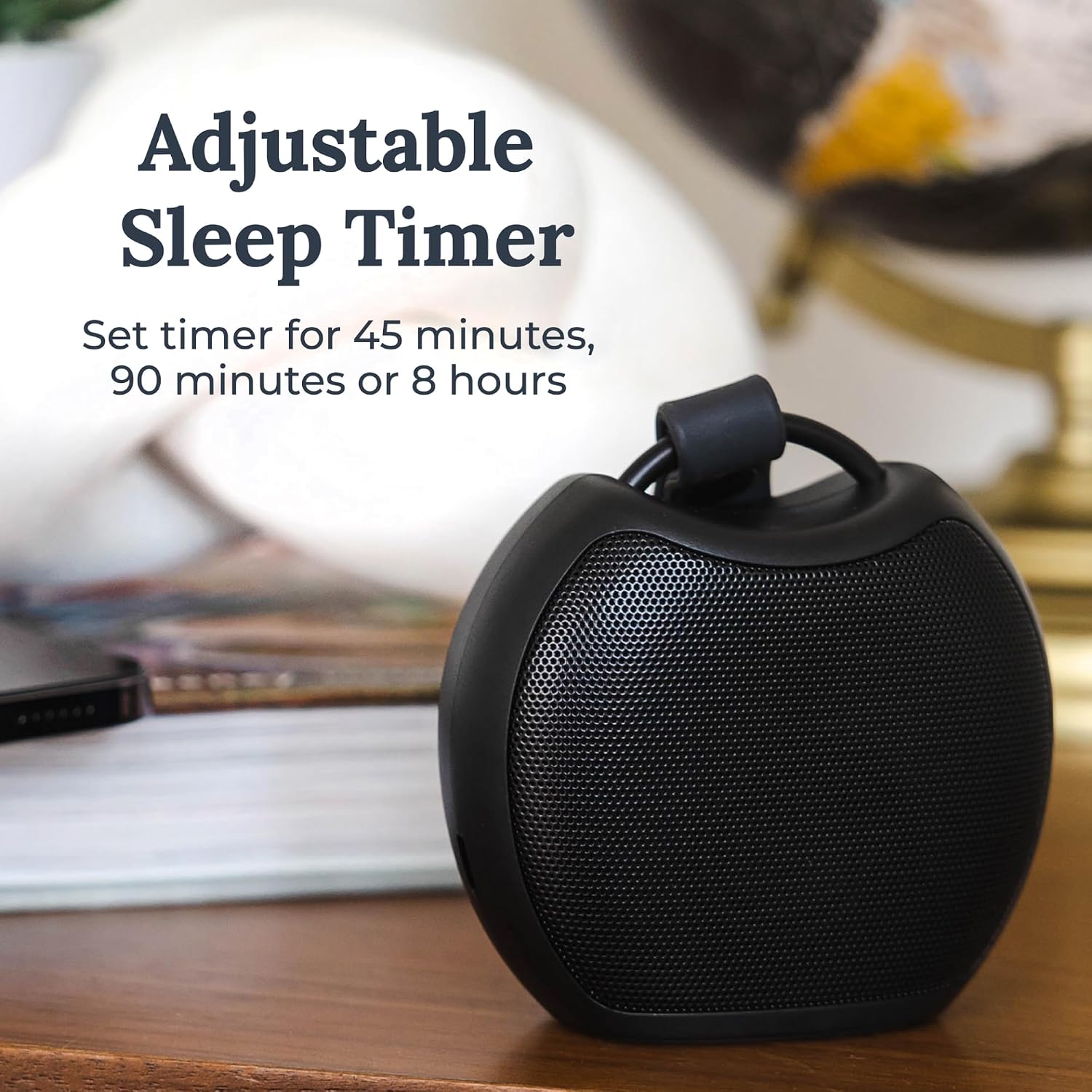 Yogasleep Rohm+ Travel White Noise Sound Machine (Black), Bluetooth Wireless Speaker & Charging, 20 Soothing Natural Sounds, Noise Cancelin…
