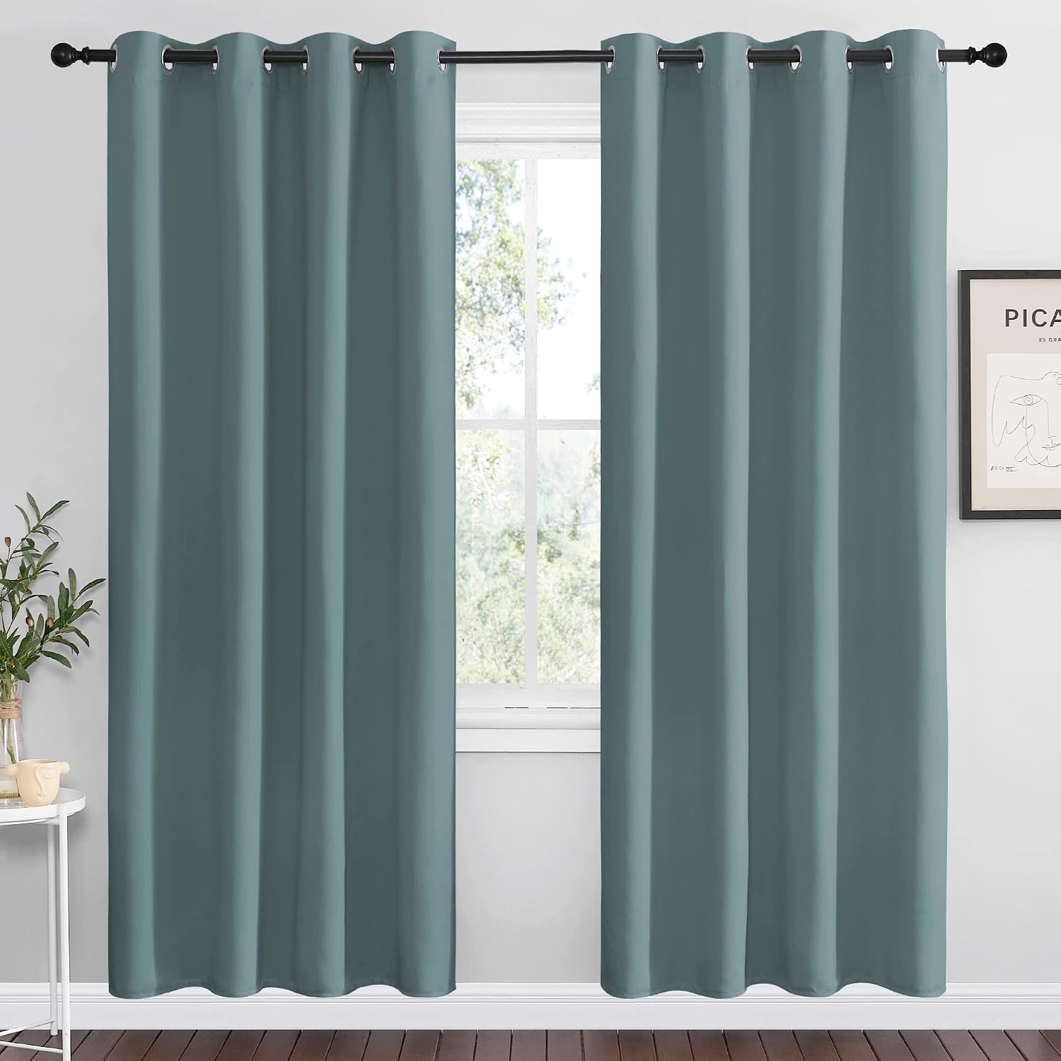 Nicetown Modern Blackout Curtains Noise Reducing, Thermal Insulated and Privacy Room Darkening Drape Panels for Boy's Guest Room Door Windo…