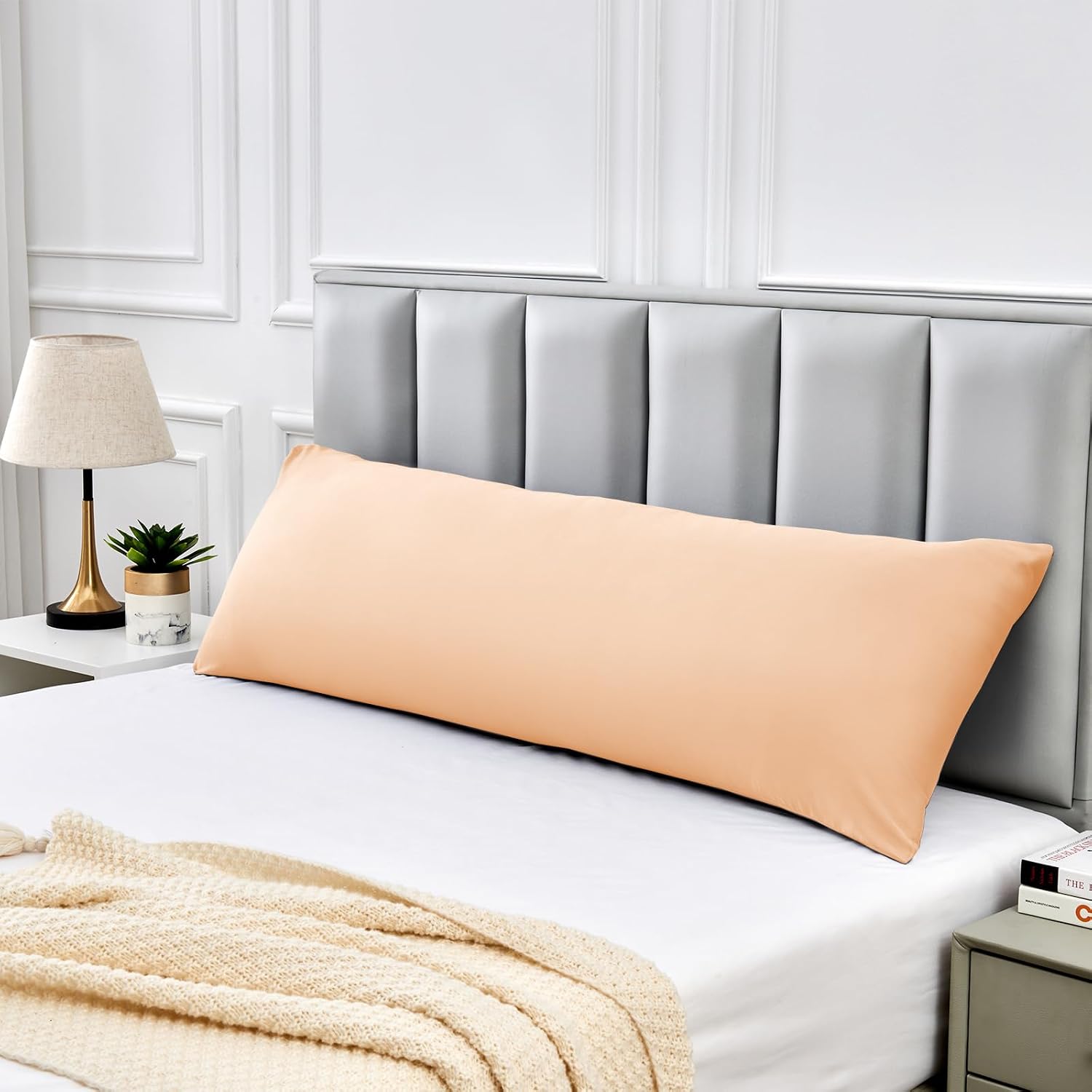 Warmstar Cotton Body Pillow Cover 1 Pack, 600 Thread Count Body Pillow case 20"x54", Long Body Pillow Case Cover Soft Breathable with…