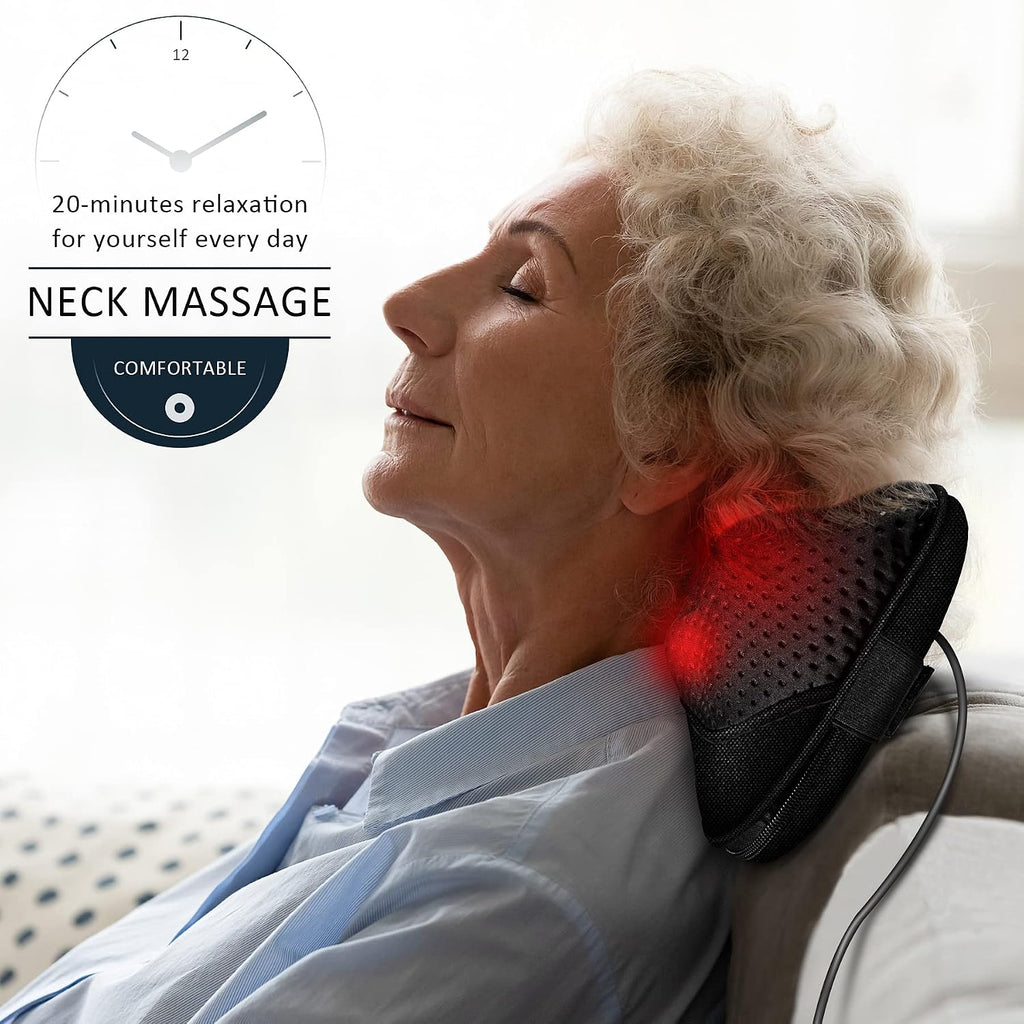 Viktorjurgen VIKTOR JURGEN Shiatsu Back Massager with Heat - Kneading Massage Pillow for Neck, Shoulder - Christmas Gift for Women, Men, Da…