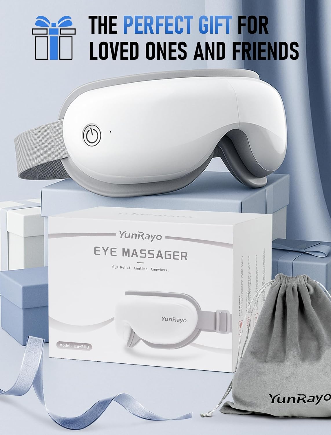 YunRayo Eye Massager with Bluetooth Music, Heating & Vibration-Wireless Massage Mask for Relieving Dry Eyes, Eye Strain & Headaches,…