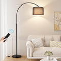 Ambimall Dimmable Arc Floor Lamp with Remote, Color Temperatures and Brightness Adjustable, Arched Floor Lamp with Rotating Head, Over…