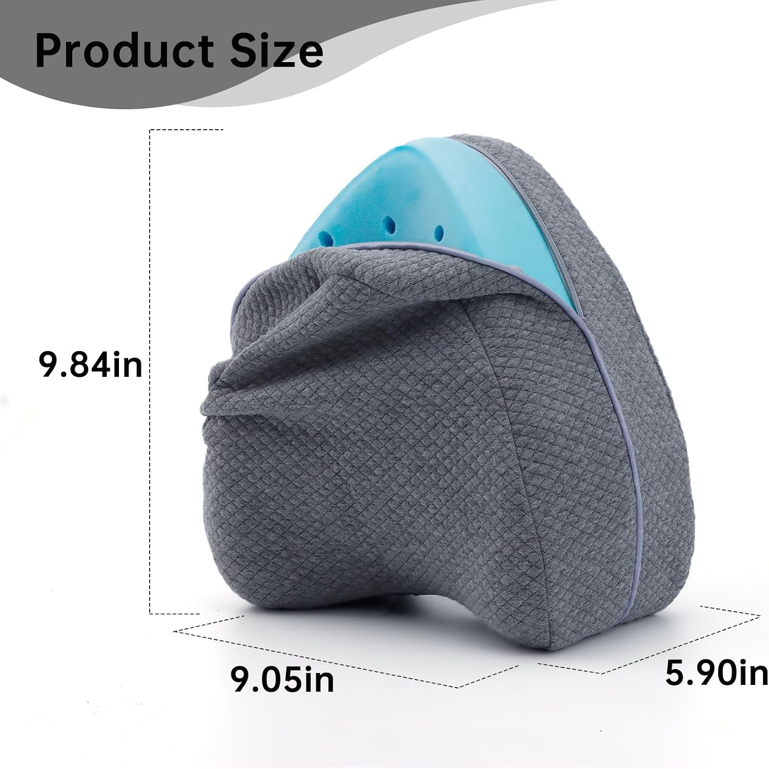 Upgrade Invisible Zippered Pillow Cover Compatible with Contour Legacy Knee Pillow, Anti-Pilling and Washable Legacy Leg and Knee Foam…