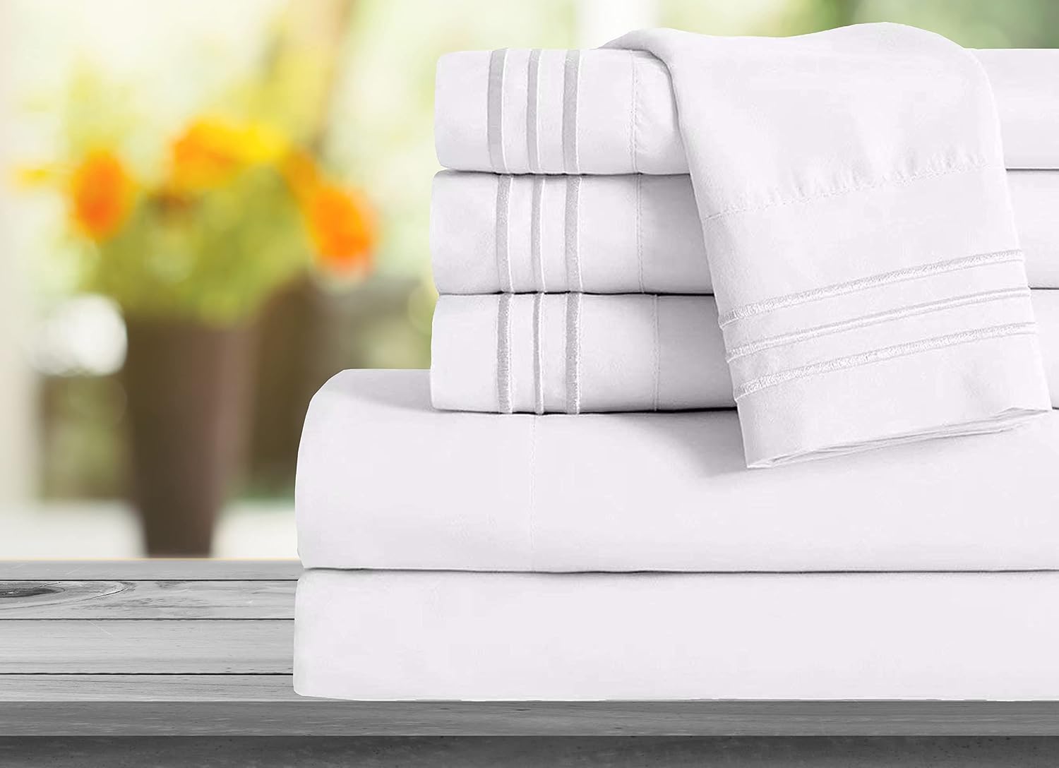 MocassiLuxuryBedding Mocassi Full Sheet Set - Luxury Hotel 1800 Premier Bedding Sheets & Pillowcases - Ultra Soft Breathable & Cooling Bed…