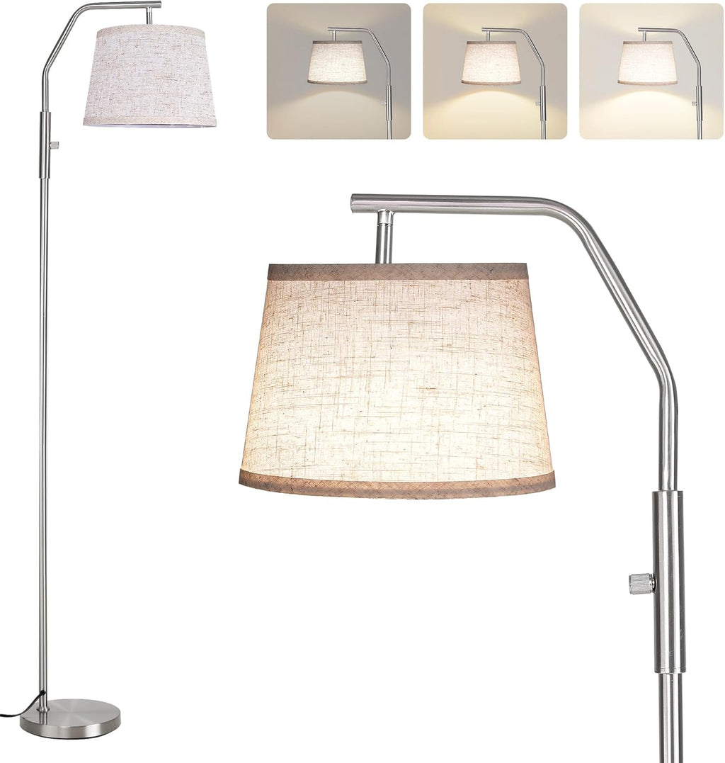SUNMORY Floor Lamps for Living Room, 9W Bulb Included, Lamp for Bedroom with Adjust Head, Standing Lamp with Rotary Switch, 0-100%…