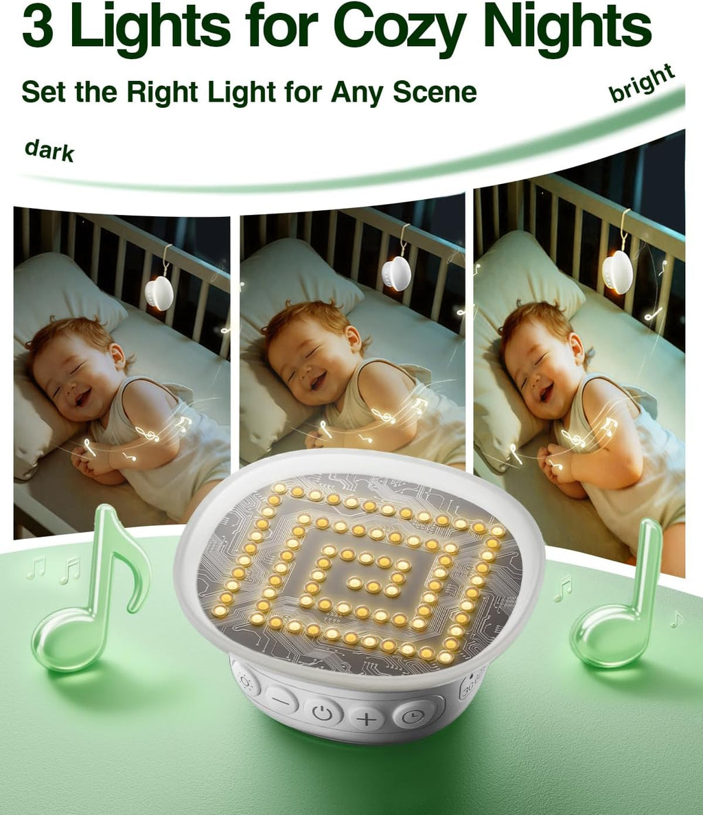 Portable White Noise Sound Machine for Baby Kids Adults, 20 Natural Soothing Sounds, 48H Battery Playback, 30 Volume Levels, 3 Timers…