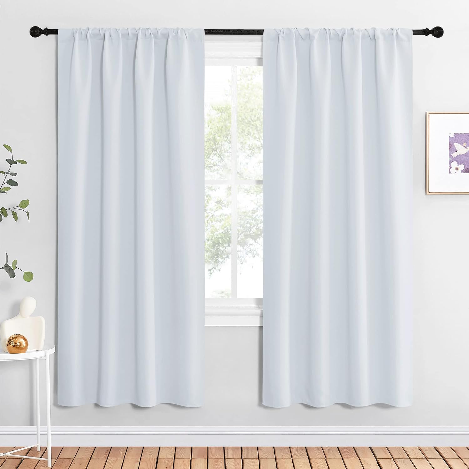 NICETOWN Kitchen Room Darkening Curtains - Window Treatment Thermal Insulated Rod Pocket Room Darkening Curtains/Drapes for Bedroom (2…