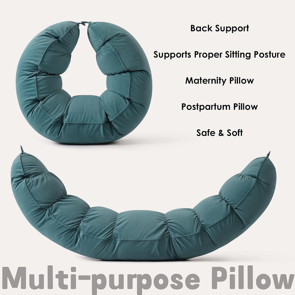 Peallow(Pat. Pend) – Long Round Body Pillow for Adults, Bolster Pillow for Sleeping, Soft and Supportive Pillow for Sleeping & Lumbar…