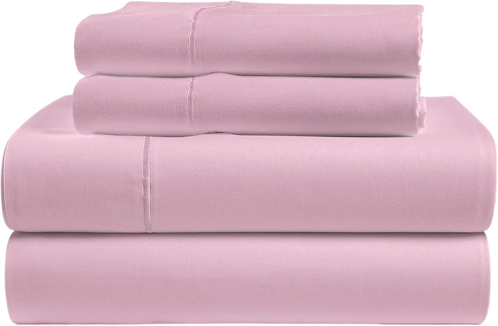 Ambra Linens 100% Organic Cotton Sheets Cal King Size - 4 PC Organic California King Sheet Sets - Soft, Comfy, Breathable & Cooling - 16” D…