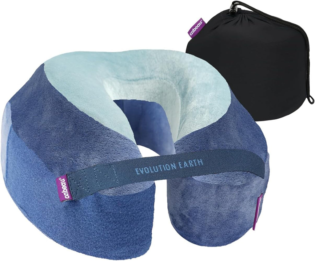 Cabeau Softest Neck Pillow Ever for Travel – Evolution Earth Deluxe – 360° Head, Neck and Chin Support for Sleeping – Sustainable Memory Fo…
