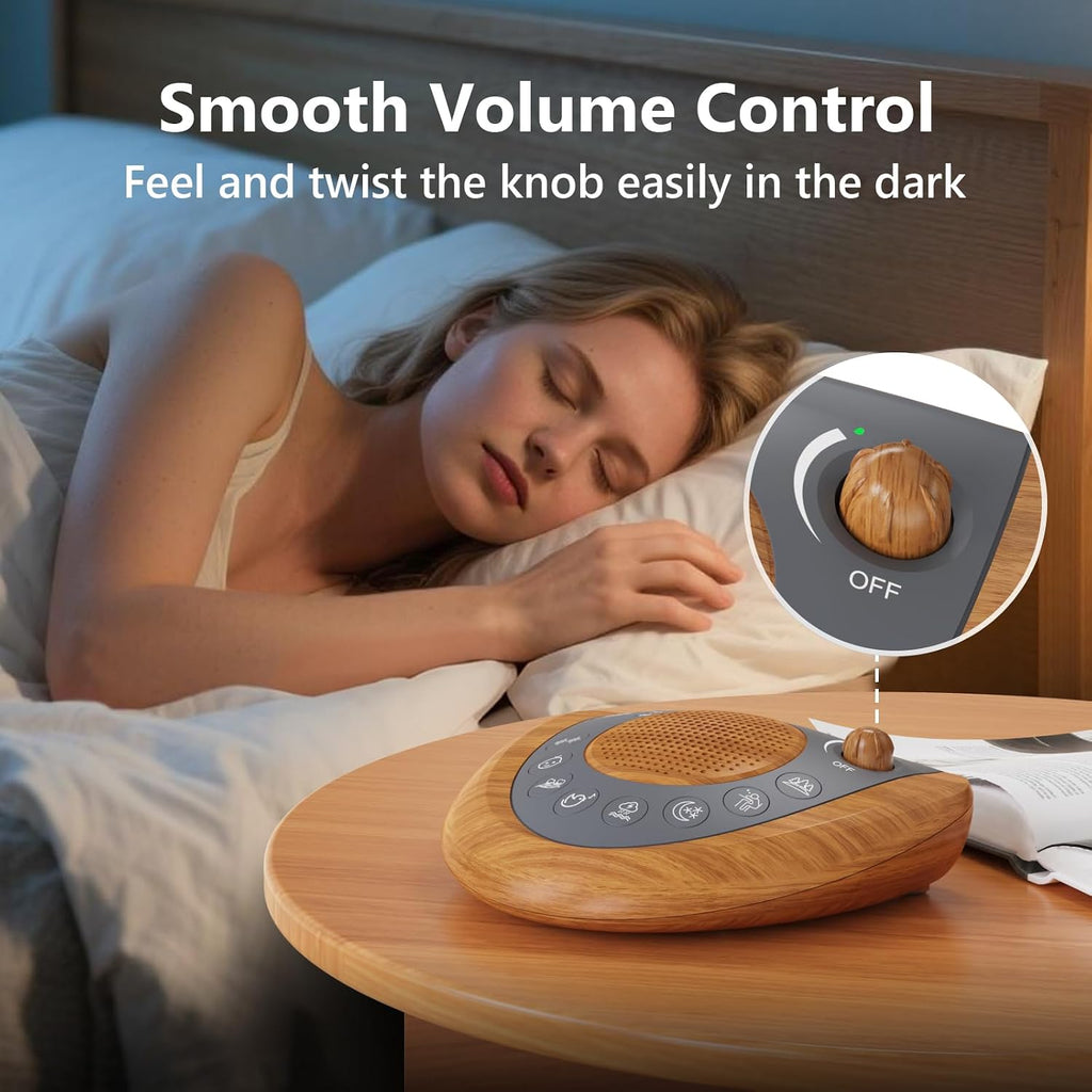 Sleep Sound Machine, Portable Battery Powered Noise Machine with 36 Soothing Sounds, USB Charger, Auto-Off Timer, Adjustable Volume…