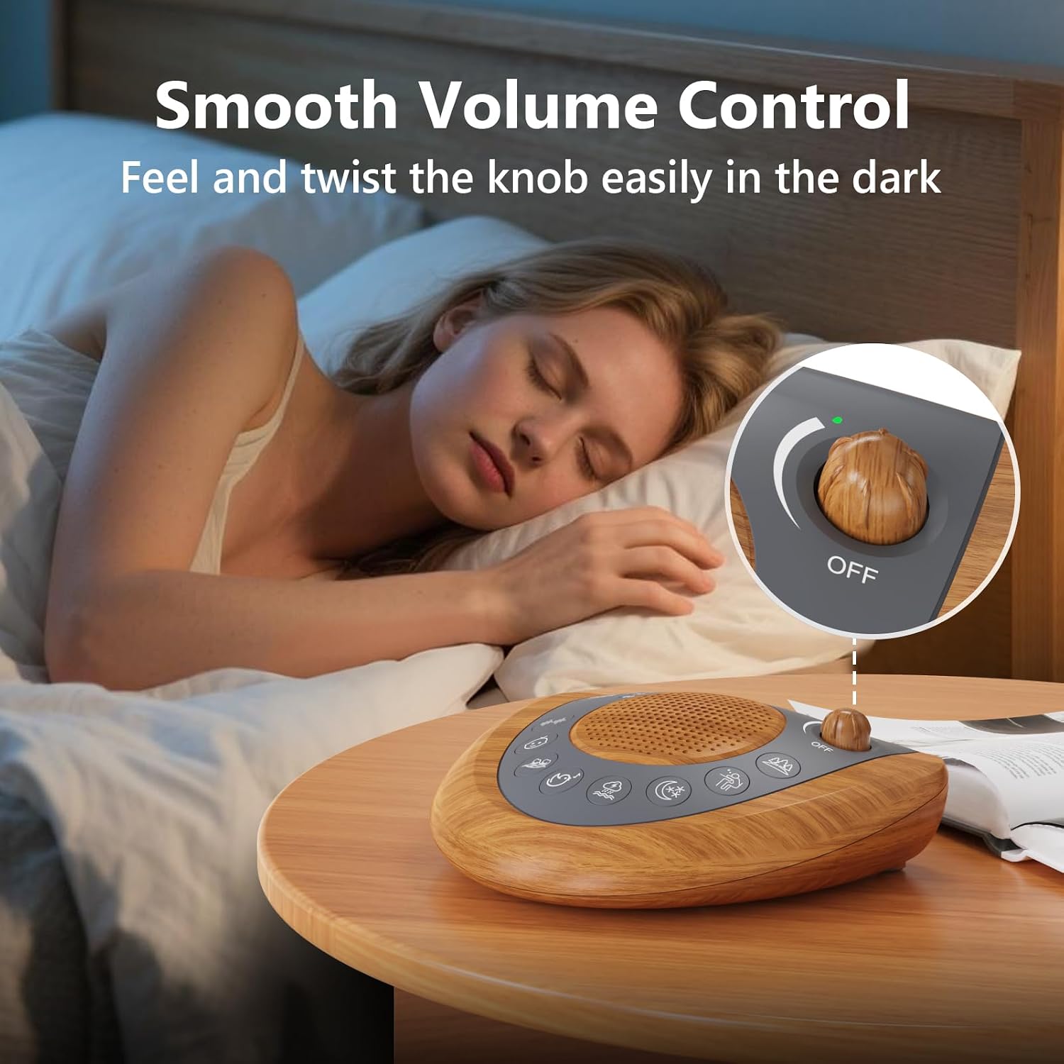 Sleep Sound Machine, Portable Battery Powered Noise Machine with 36 Soothing Sounds, USB Charger, Auto-Off Timer, Adjustable Volume…