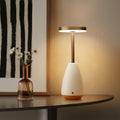RONDURE 11.0" Ceramic Cordless Table Lamp, Portable Rechargeable Table lamp, Touch Dimmable Warm Ambient Lighting for Living Room…