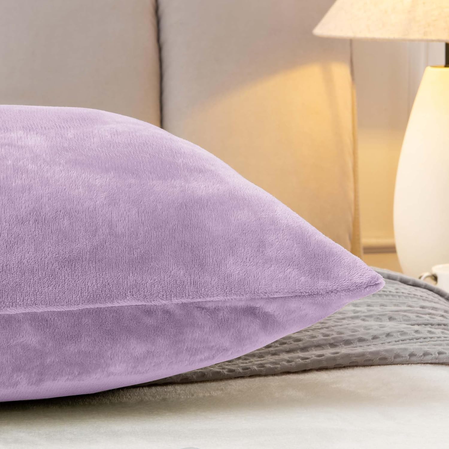 Bedelite Body Pillow Cover with Zipper Closure, Super Soft and Cozy Fuzzy Fleece Pillowcase 20 x 54 Inches, Luxury Fluffy Plush Long Body P…