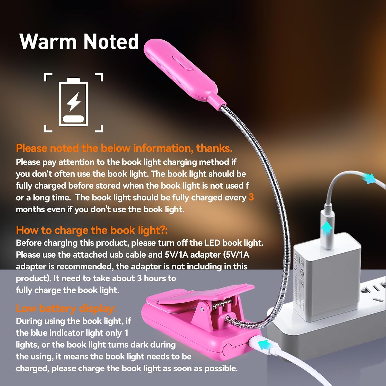 Vavofo Rechargeable Book Light for Reading in Bed Kids, 7 LED Reading Light with 9-Level Warm Cool White Daylight, Eye comfort Lamp with…