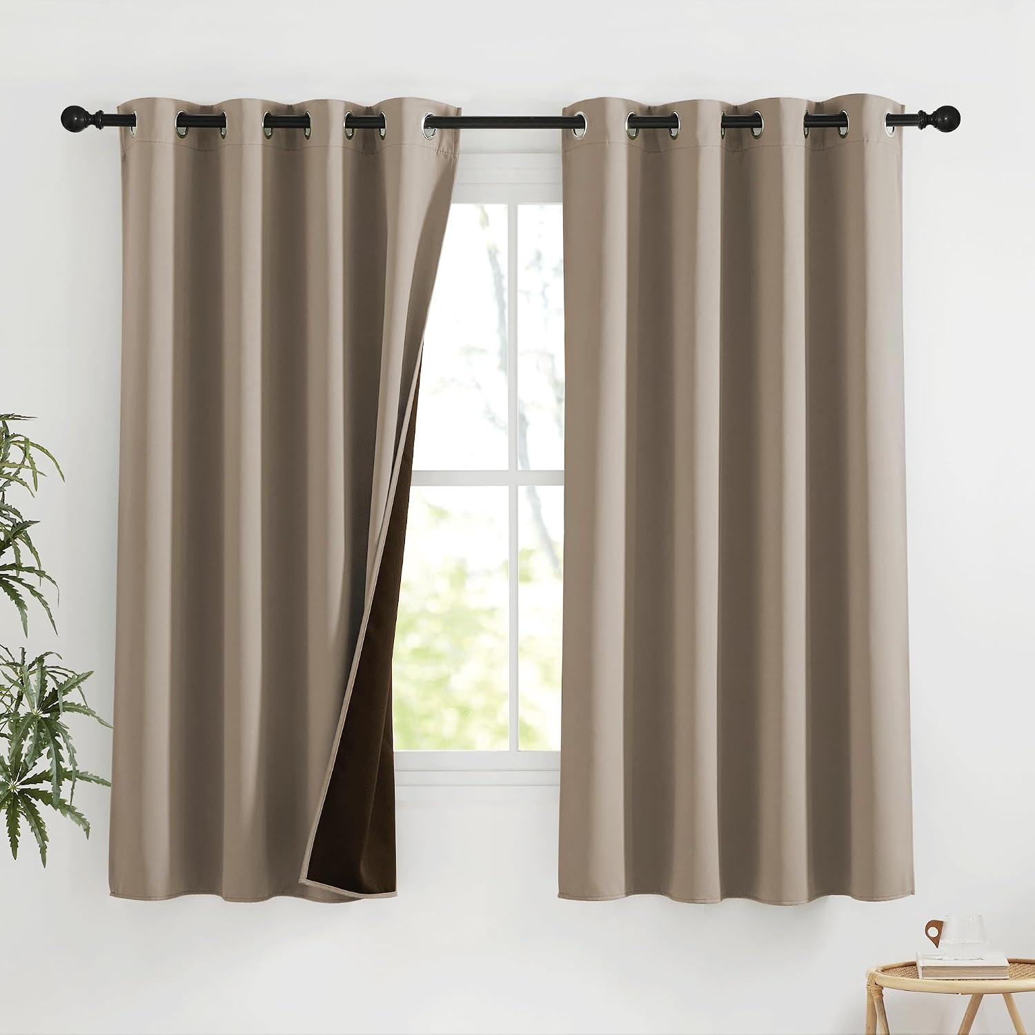 NICETOWN Blackout Curtains for Living Room - Thermal Insulated with Grommet Top Room Darkening Noise Reducing Plylux Curtains for Bedroom…