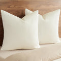 Phf 100% Cotton Waffle Weave Throw Pillow Cover, 22" x 22", No Filling, 2 Pack Elegant Home Decorative Square Throw Pillow Covers for Bed C…