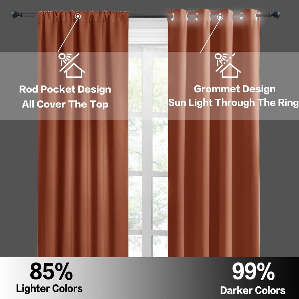 Rybhome RYB HOME Small Window Curtains for Kitchen, Thermal Insulated Privacy Shades Chic Home Decoration for Basement Bathroom Door Window…