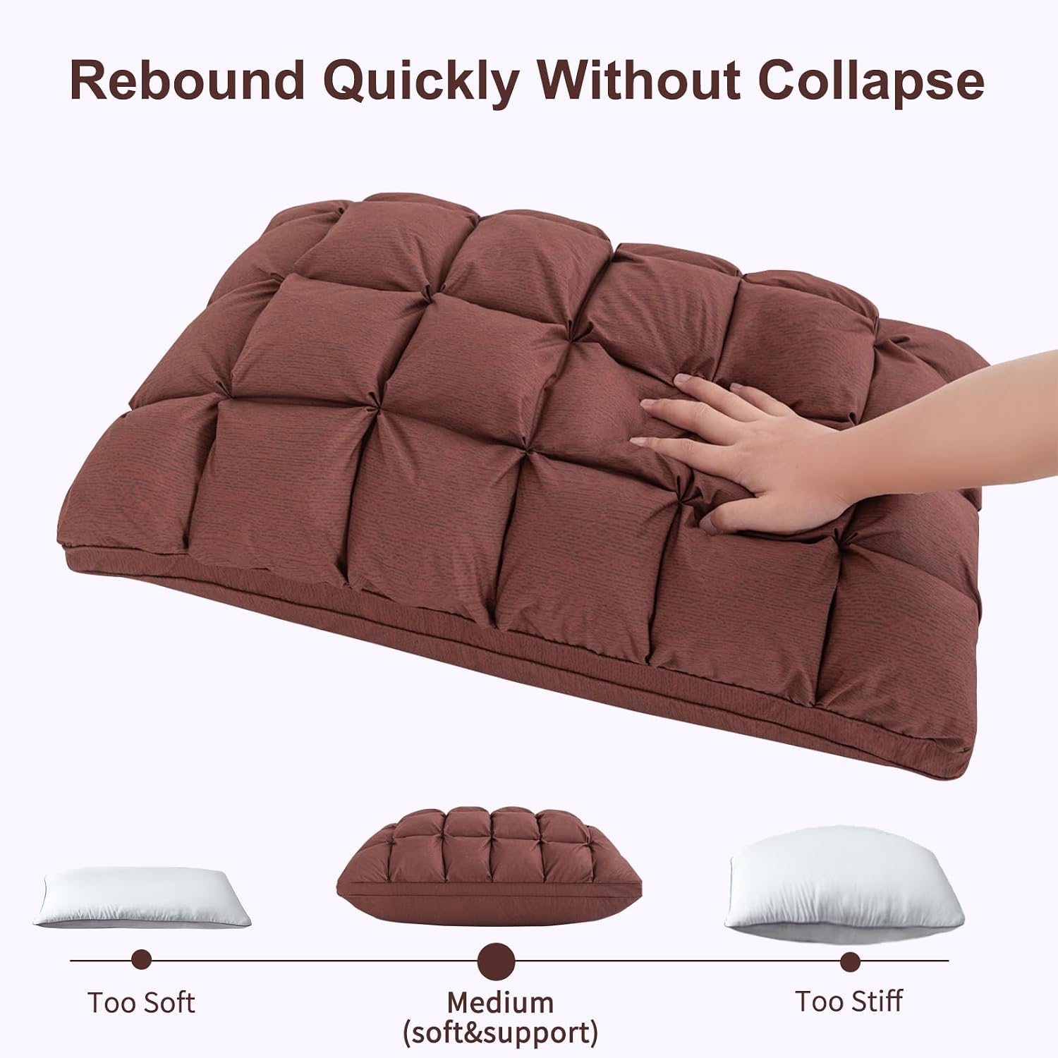 Yourmoon YOUR MOON Soft Pillows Quuen for Sleeping, Support Bed Pillows, Fluffy Down Alternative Pillow, Luxury Hotel Gel Standard Pillows…