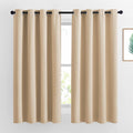 Nicetown Bedroom Curtains Room Darkening Draperies - Biscotti Beige Room Darkening Drapes/Panels for Bedroom, Grommet Top 2-Pack, 52 x 63 i…