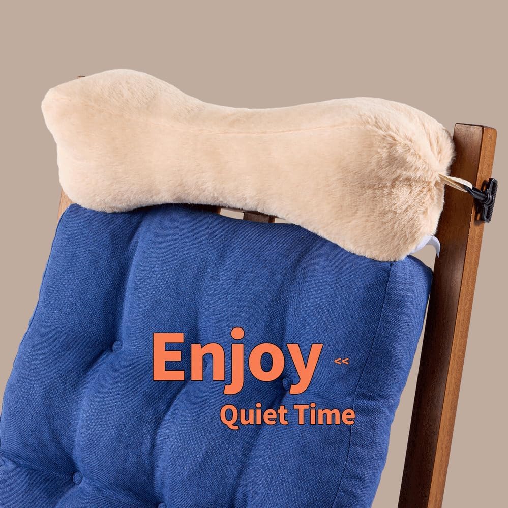 Vcomsoft Head Recliner Pillow Adjustable Cotton Headrest Pillows for Recliner Chairs, Neck Support Pillow for Travel Home Sofa Armchair wit…