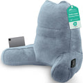 Sasttie Reading Pillow, Pillows for Reading or Relaxing – Ergonomic Support for Head, Neck, Back, and Lumbar, 23-Inch, Greyish Blue Blue