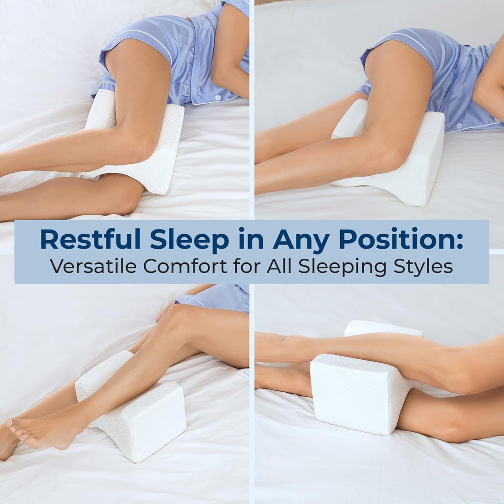 5Starsunited 5 STARS UNITED Large Knee Pillow for Side Sleepers - Hip, Memory Foam Leg Cushion for Side Sleeping - Between Legs Pillow for…