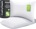 CushyOasis Shredded Memory Foam Pillow for Sleeping, Cooling Bed Pillows Set of 2, Adjustable Pillows for Side, Back, Stomach Sleepers with…