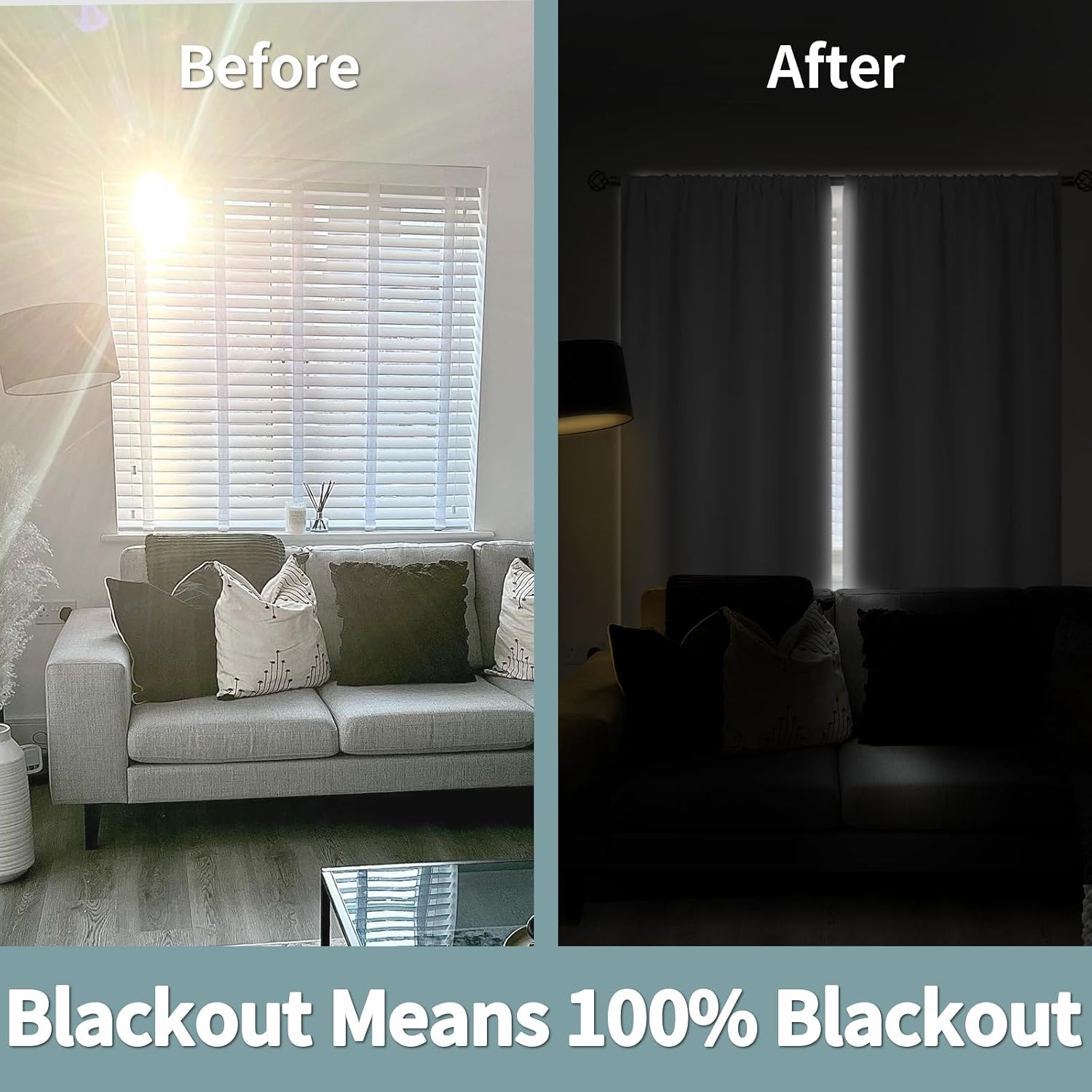 BGment Blackout Curtains for Bedroom 54 Inch Length, Rod Pocket 100% Blackout Curtains with Thermal Liner Darkening Curtains for Living…