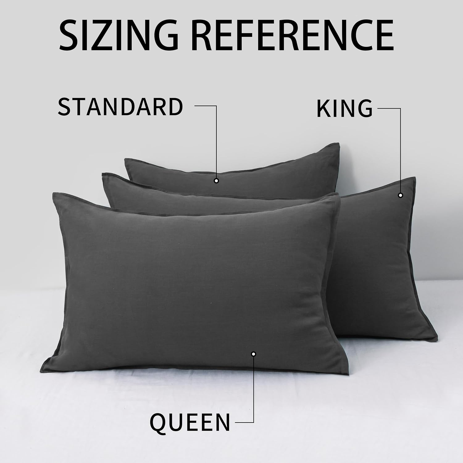 Chuffed Linen Pillow Cases 2 Pack 100% Linen King Size Pillowcases, Breathable and Cooling Washed Pillow Shams with Zipper Closure, 20x36 I…