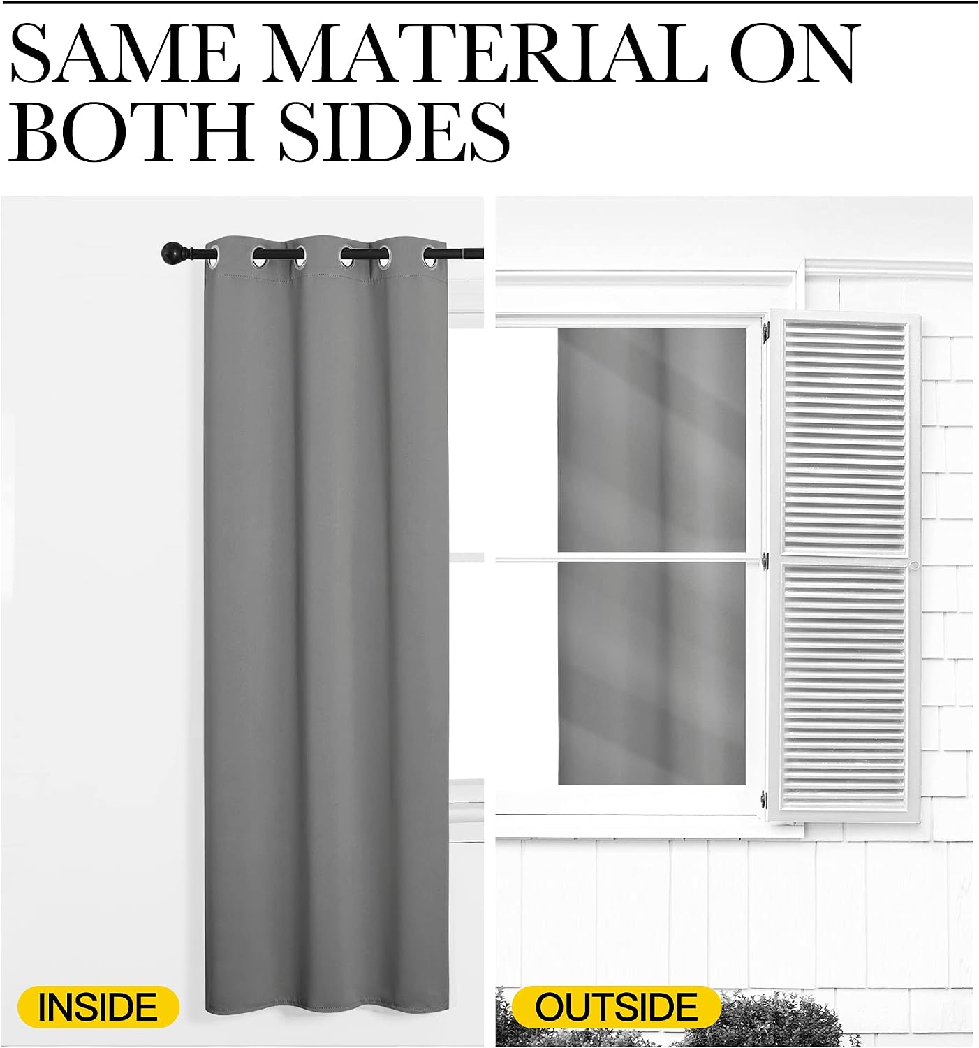 NICETOWN Silver Grey Thermal Insulated Grommet Blackout Curtains, Kids Window Drape Panel for Nursery, Privacy Short Curtains (2 Panels…