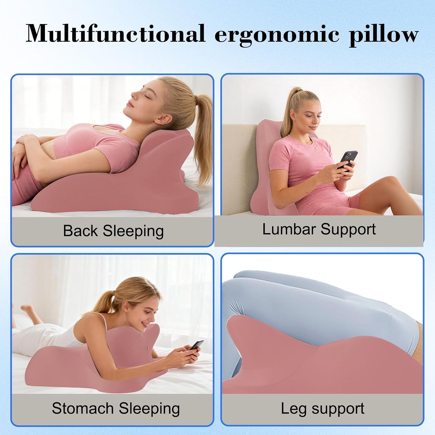Oversized 27-Degree Couples Pillow - 5-in-1 Memory Foam Wedge for Neck Alignment, Zoned Support for Arm & Shoulder, Phone Reading, Leg…
