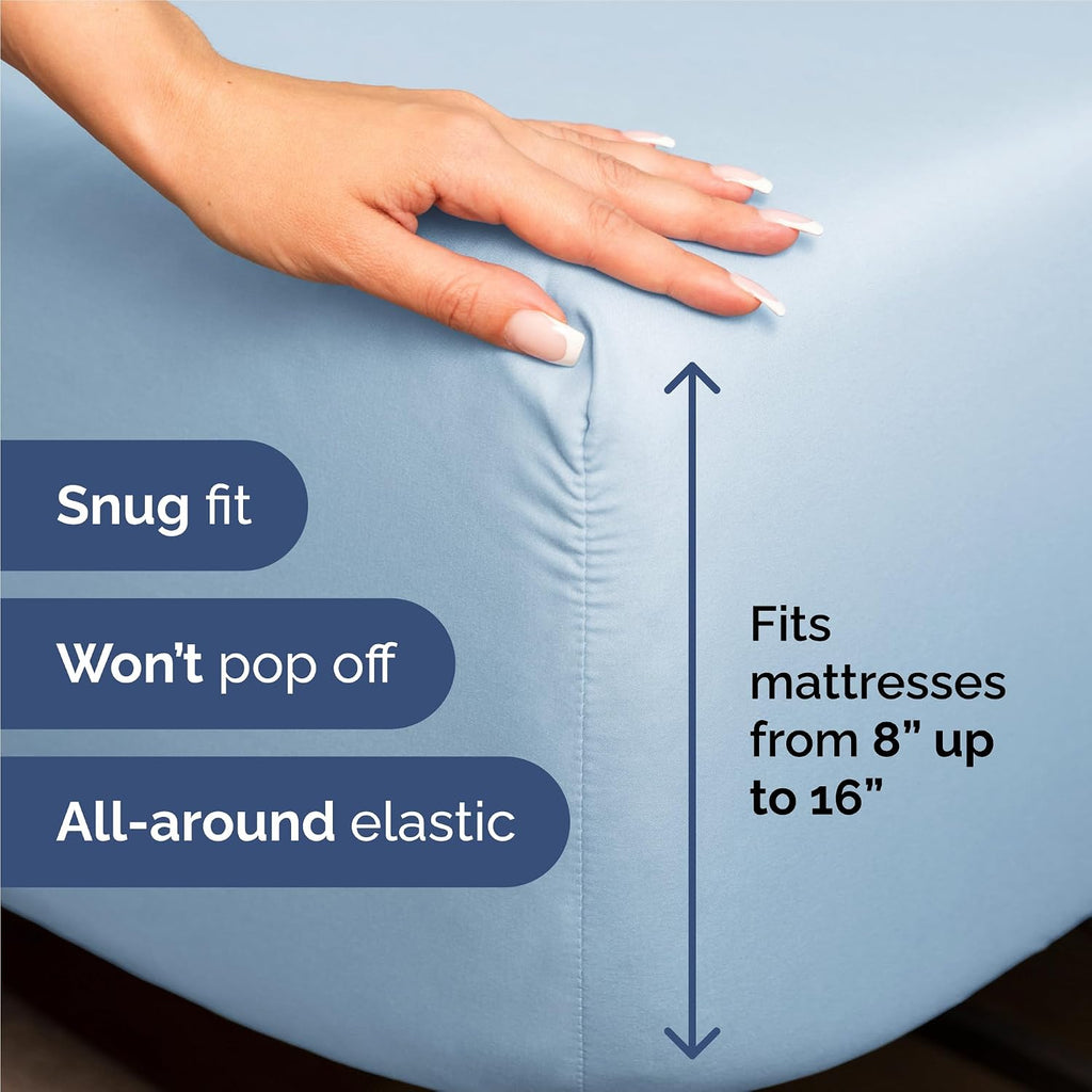 Split King Size 5 Piece Sheet Set - Comfy Breathable & Cooling Sheets - Hotel Luxury Bed Sheets for Women & Men - Deep Pockets, Easy-Fit…