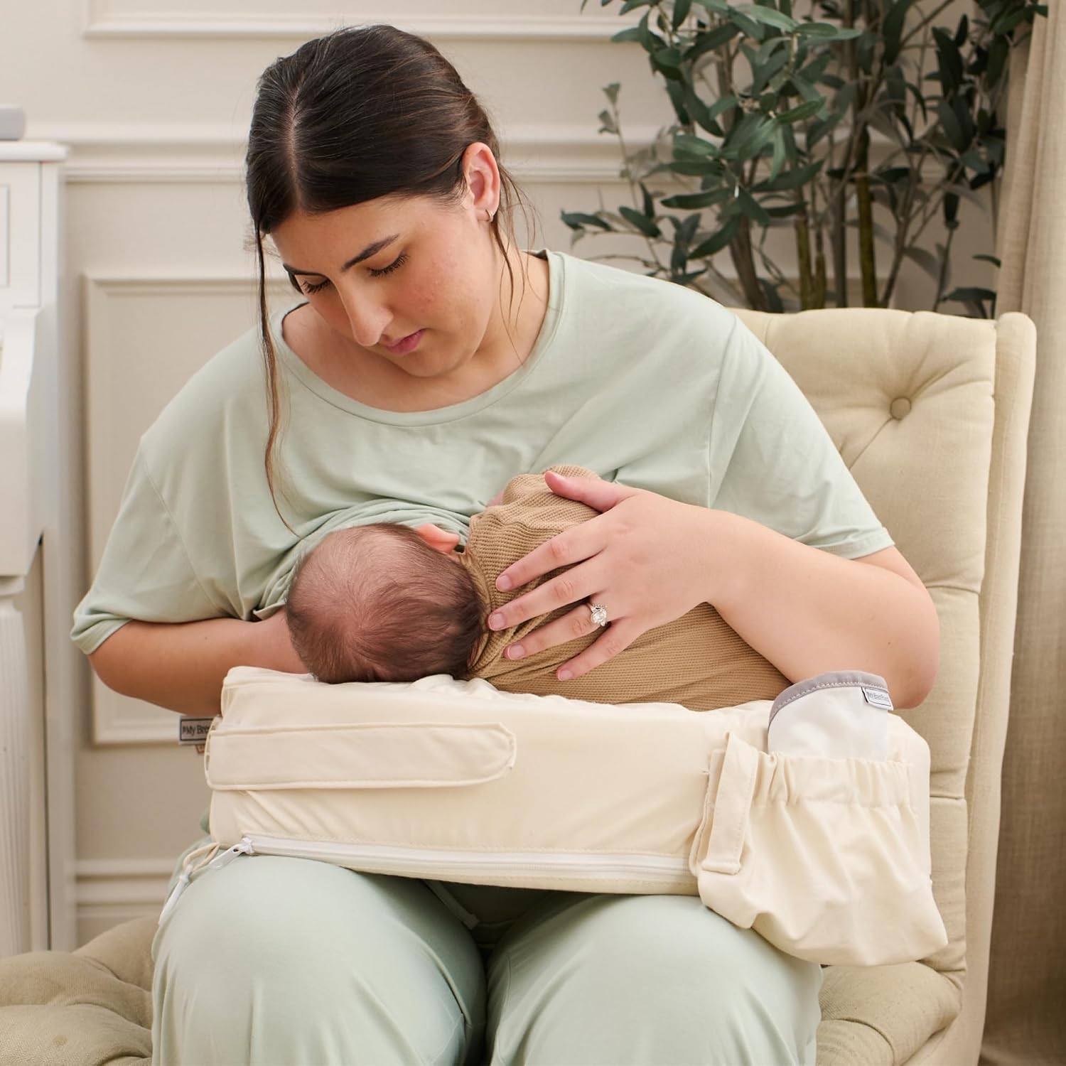 My Brest Friend Super Deluxe Nursing Pillow - Enhanced Comfort & Ergonomic Breastfeeding Pillow for Ultimate Support for Mom & Baby…