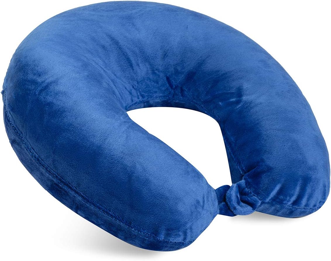 WorldsBest Wolf Essentials Adult Cozy Soft Microfiber Neck Pillow for Travel – Compact, Machine Washable - Perfect for Airplane, Car, or Ho…