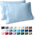 BareHome Bare Home Microfiber Pillow Cases - King Size Set of 2 - Cooling Pillowcases - Double Brushed - Light Blue Pillowcases 2 Pack - Ea…